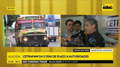 Cetrapam da 5 días de plazo a autoridades - ABC Noticias - ABC Color
