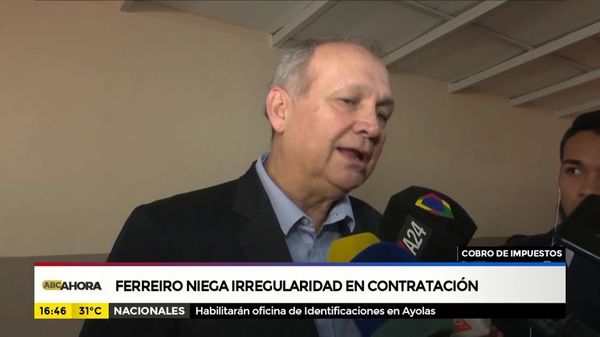 Ferreiro niega irregularidad en contratación - ABC Noticias - ABC Color