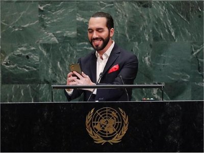La selfie de Nayib Bukele en la tribuna de Naciones Unidas