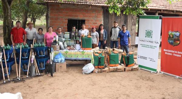 Familias de Misiones acceden a proyectos productivos con apoyo de la EBY