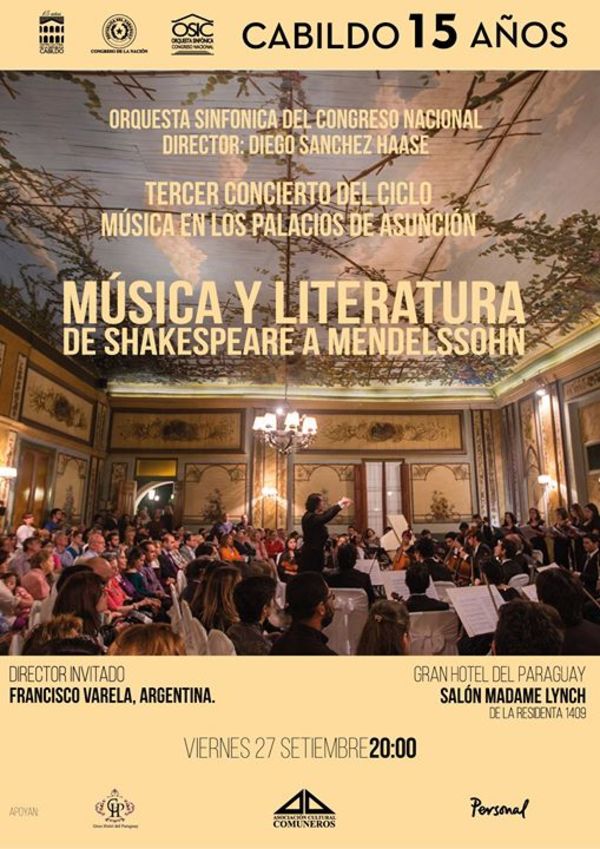 Música en los Palacios presentará concierto literario en el Gran Hotel del Paraguay | .::Agencia IP::.