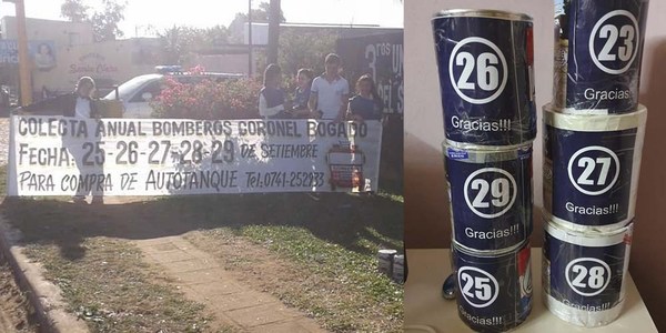 COLECTA DEL BOMBEROS AZULES DE CNEL. BOGADO