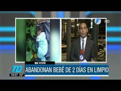 Abandonan a bebé de 2 días en Limpio