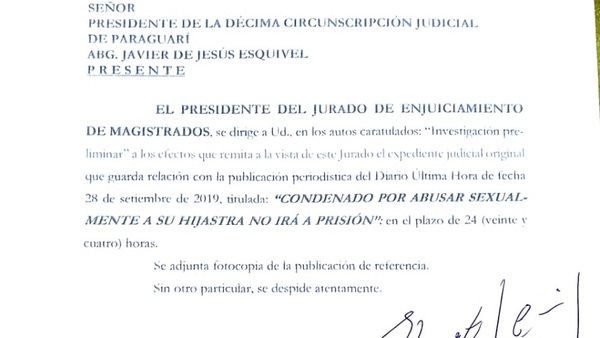 Presidente del JEM investigará a jueces del caso "abuso sexual"