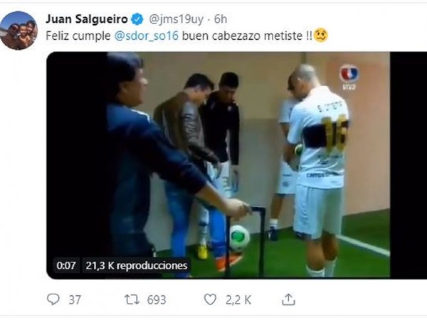 El particular saludo de Salgueiro para Orteman