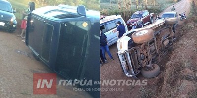 VUELCO EN CAMINO VECINAL DE TRIUNFO KM 13
