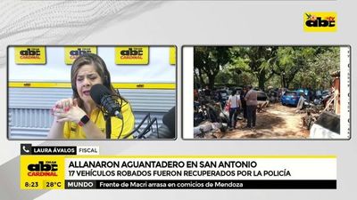 Aguantadero en San Antonio: apuntan a banda criminal que roba vehículos - A La Gran 7-30 - ABC Color