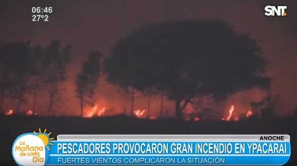 Fogata de pescadores provoca incendio en Ypacaraí