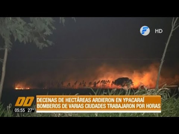 Decenas de hectáreas ardieron en Ypacaraí