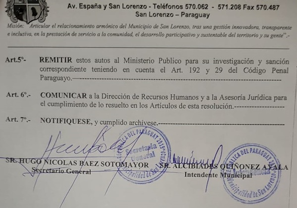 Oporto y Konther: Fueron cesados de sus cargos y caso pasa al Ministerio Público | San Lorenzo Py