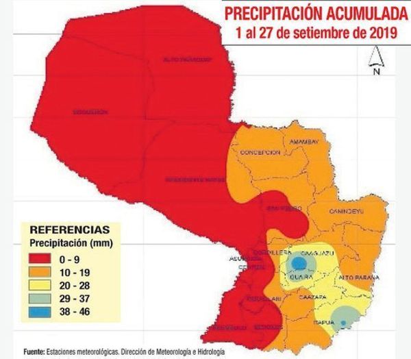 EL 90% DEL PAÍS ESTÁ SIN HUMEDAD PARA SEMBRAR