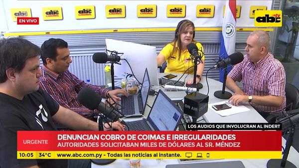 Audio 8: Caso de coimas e irregularidades en el Indert - ABC Noticias - ABC Color