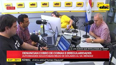 Audio 5: Caso de coimas e irregularidades en el Indert - ABC Noticias - ABC Color