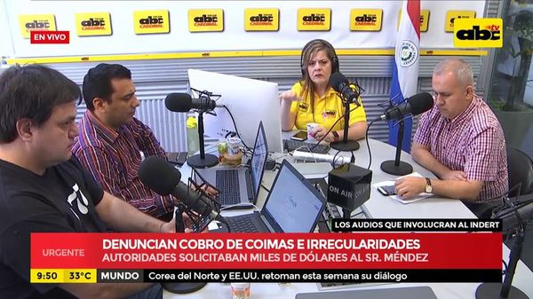 Audio 6: Caso de coimas e irregularidades en el Indert - ABC Noticias - ABC Color