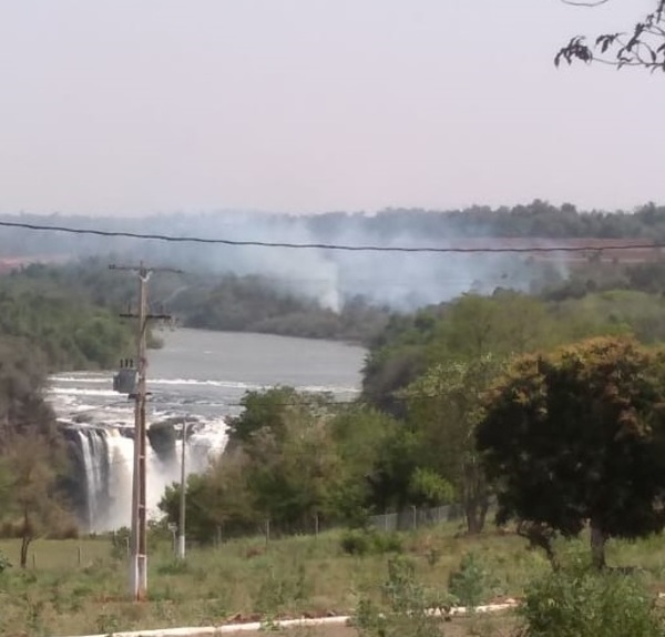 Reportan incendio en reserva de los Saltos del Monday