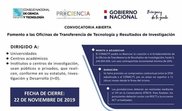 HOY / Conacyt propone crear oficinas de transferencia tecnológica