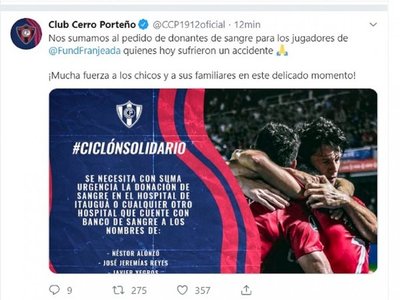 El mundo del fútbol se solidariza con juveniles de Olimpia