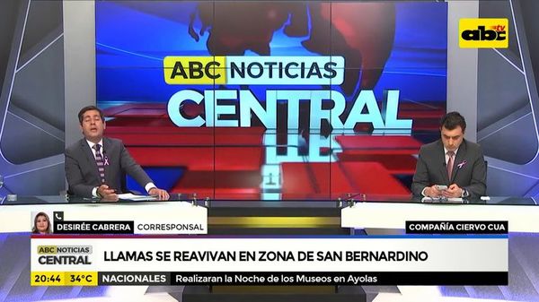 Llamas se reavivan en zona de San Bernardino - ABC Noticias - ABC Color