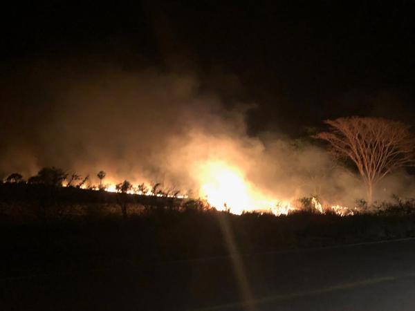 Incendio afecta a estancia del lado chaqueño