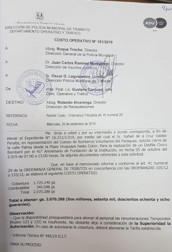 Quieren que voluntarios paguen por hacer un desfile aniversario