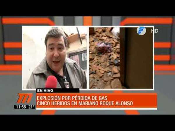 Explosión de gas deja varios heridos en una vivienda