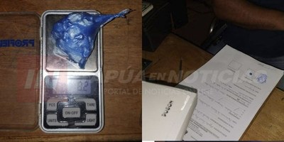 DETIENEN A SUPUESTO MICROTRAFICANTE DE COCAÍNA EN ENCARNACIÓN