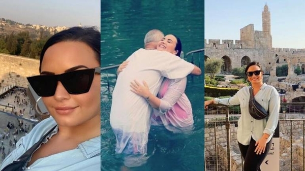 HOY / Como Jesús, Demi Lovato se bautiza en el río Jordán