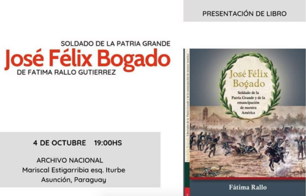Presentan libro sobre José Félix Bogado en el Archivo Nacional