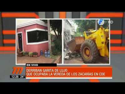 Derriban caseta de seguridad “irregular” de Zacarías Irún