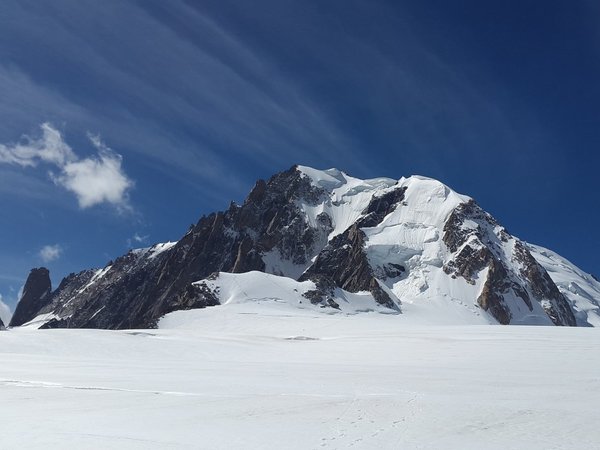 Una parte del glaciar alpino del Mont Blanc acelera su deslizamiento