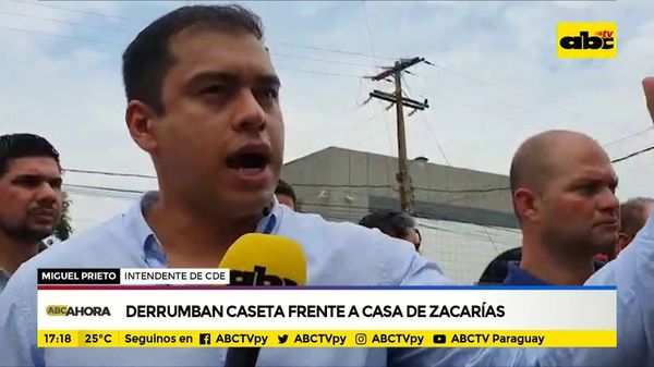 Derrumban caseta frente a casa de Zacarías - ABC Noticias - ABC Color
