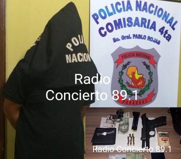 Cae hombre con moto hurtada, cocaína y arma de fuego
