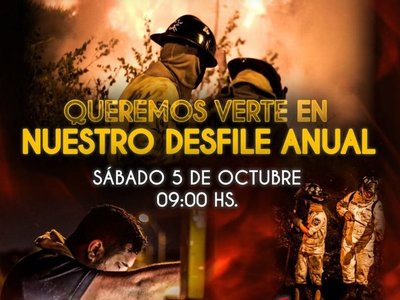 Bomberos invitan a ponerse la albirroja y desfilar con ellos mañana