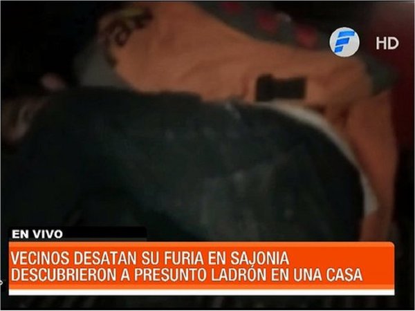 Vecinos escrachan a supuesto ladrón en Sajonia