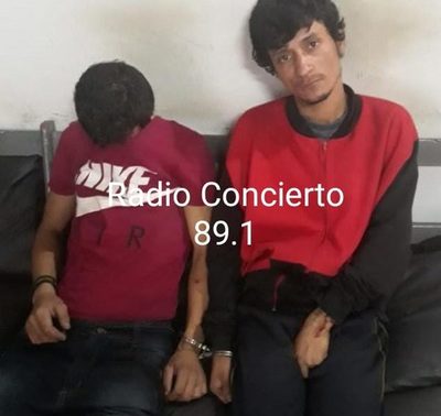 Detienen a dos marginales en el predio de seccional colorada nº 1 de CDE