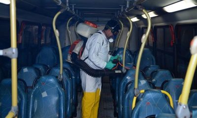 Fumigan unidades de transporte público de CDE