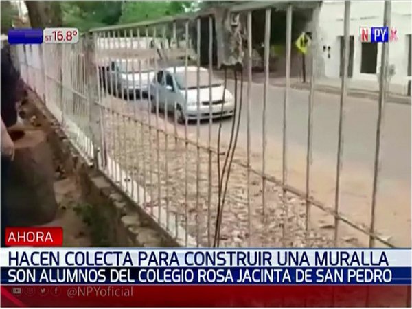 Hacen colecta pro muralla en colegio por inacción de autoridades