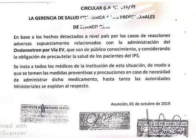 IPS pide precaución con un medicamento, ante muerte e inducciones a coma