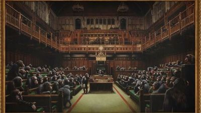 El Parlamento lleno de chimpancés de Banksy se vende por $ 12,2 millones » Ñanduti