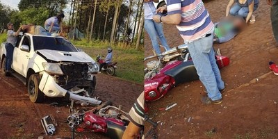 TRP: DOS MOTOCICLISTAS QUEDARON INCONSCIENTES TRAS ACCIDENTE RUTERO