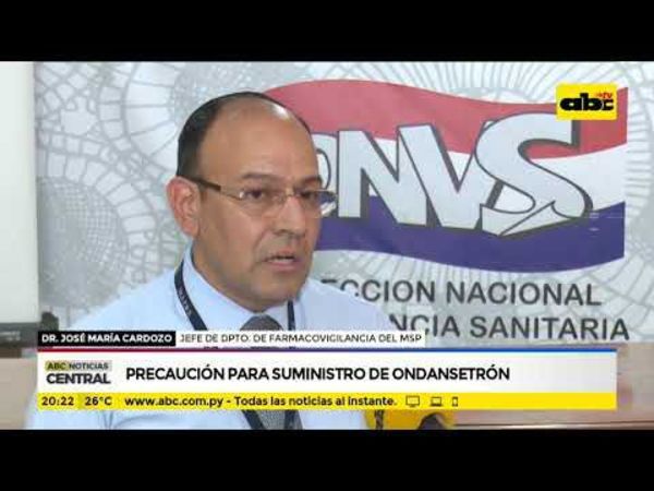 Precaución para suministro de Ondansetrón - ABC Noticias - ABC Color