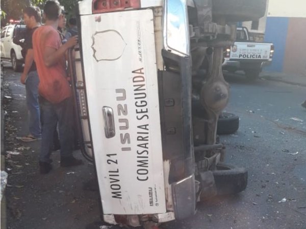 Policías heridos tras accidente de tránsito