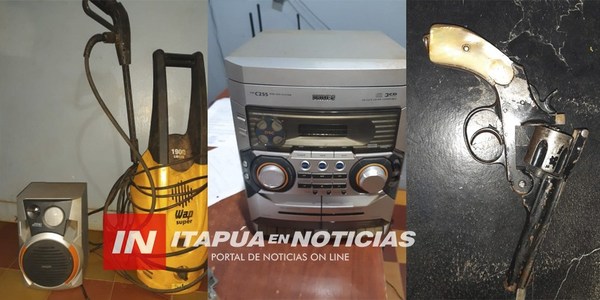 SUP. DELINCUENTES APREHENDIDOS Y RECUPERAN OBJETOS HURTADOS