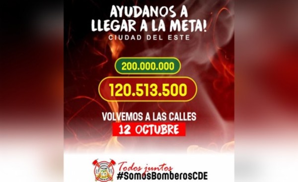 Bomberos realizarán nueva colecta este sábado