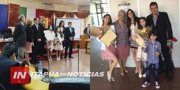 JUNTA DEPARTAMENTAL RECONOCIÓ A DESTACADAS BAILARINAS ITAPUENSES