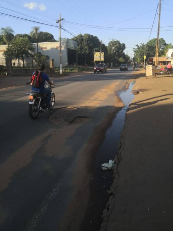 Temen que bache cauce otro accidente en Capiatá - Capiatá Noticias