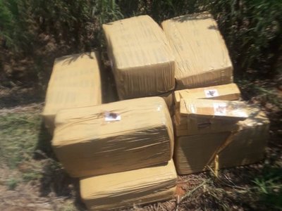 Incautan más de 100 kilos de marihuana abandonada en Canindeyú