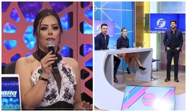 Larissa Riquelme molesta con el staff de El Resumen
