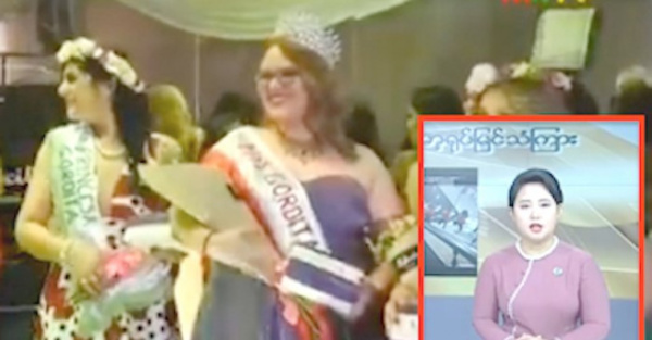 Miss Gordita es noticia hasta en TV de Birmania