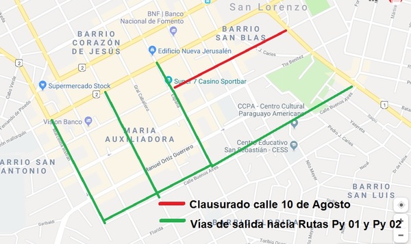 Avisan que hoy continuará recapado sobre la calle 10 de Agosto | San Lorenzo Py